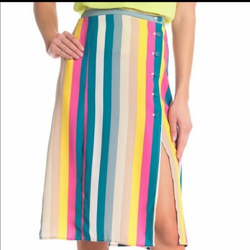 Free Press Multicolor Stripe Skirt
